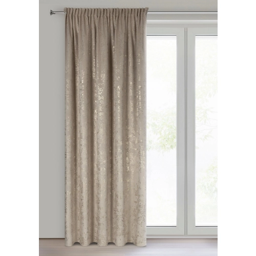 Záves 140x270 cm zamatový béžový na riasiacu pásku FELIS