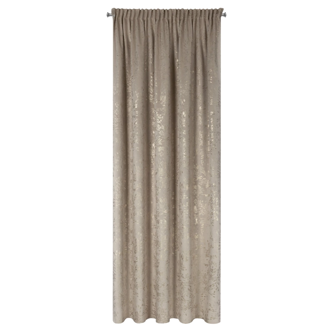 Záves 140x270 cm zamatový béžový na riasiacu pásku FELIS