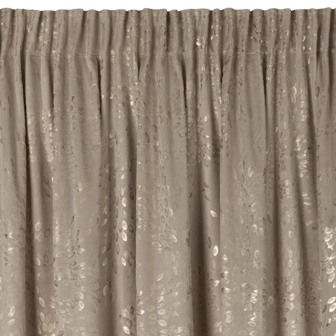 Záves 140x270 cm zamatový béžový na riasiacu pásku FELIS