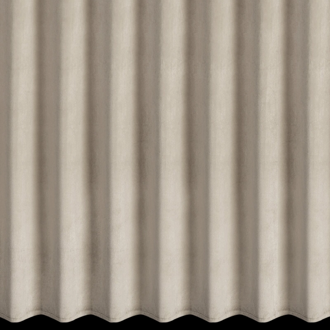 Záves 140x270 cm zamatový béžový na riasiacu pásku MELANIE