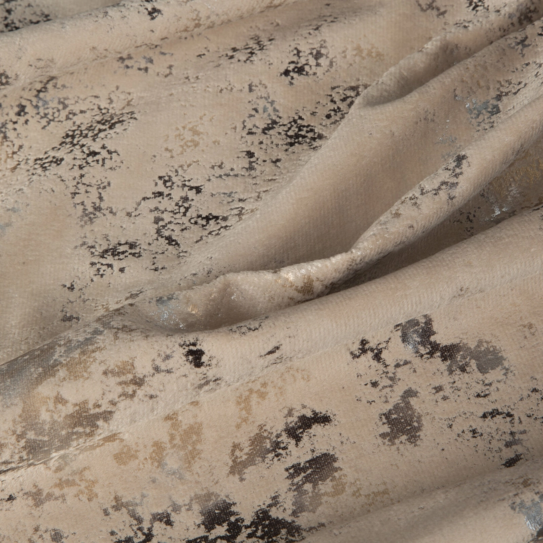 Záves 140x270 cm zamatový béžový šampanský na riasiacu pásku MARIELA