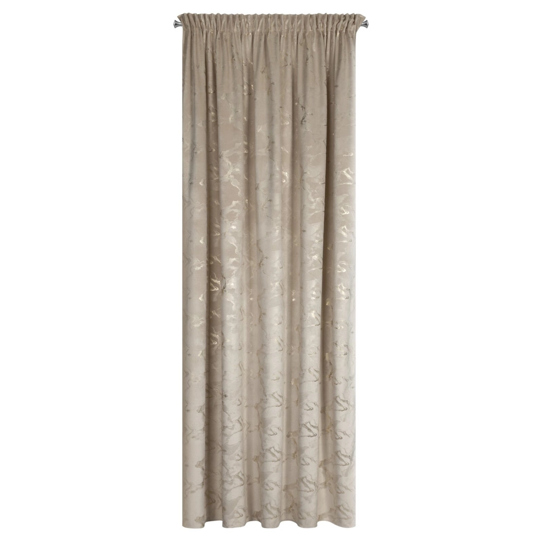 Závěs 140x270 cm sametový béžový šampaň na řasicí pásku RAJA