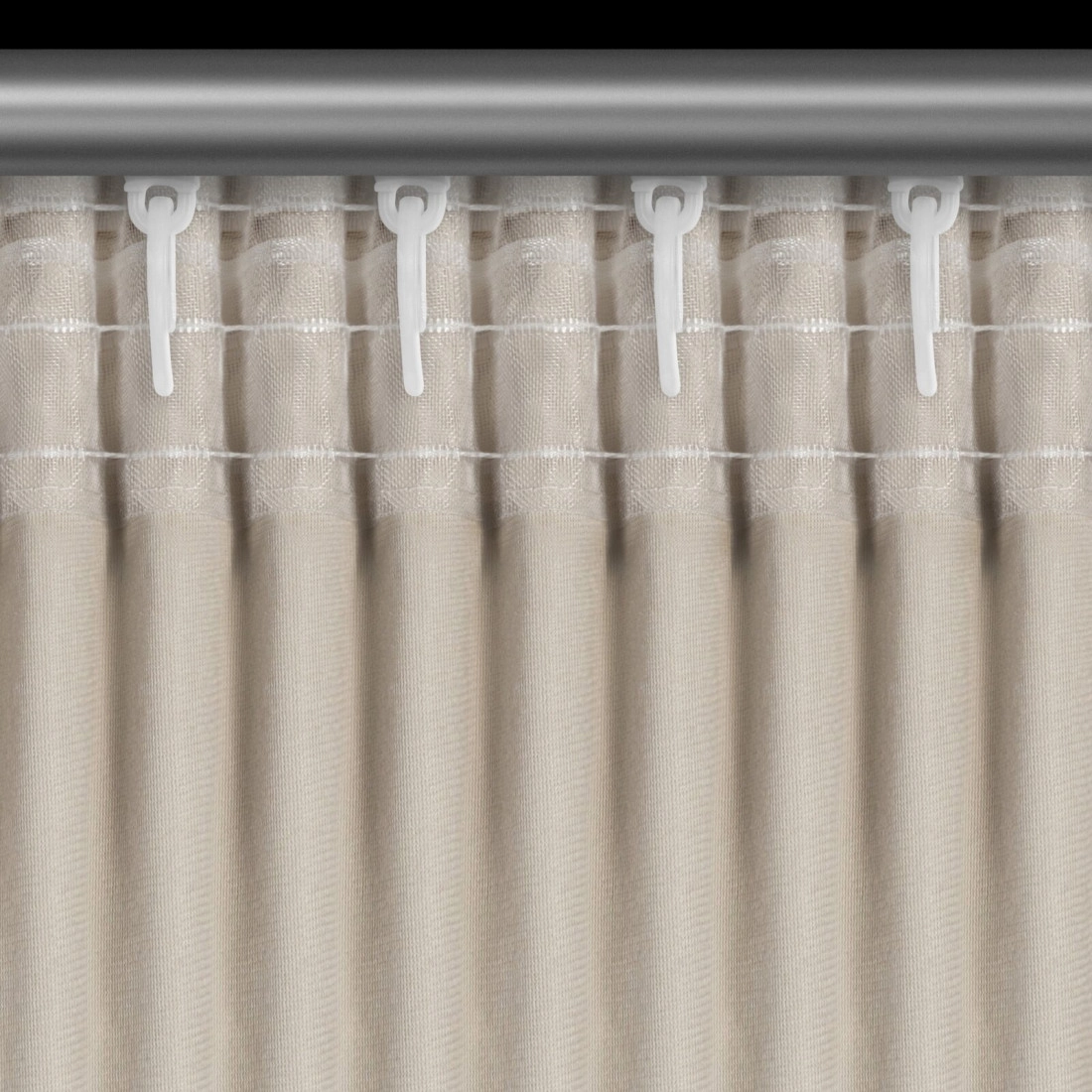 Závěs 140x270 cm sametový béžový šampaň na řasicí pásku RAJA