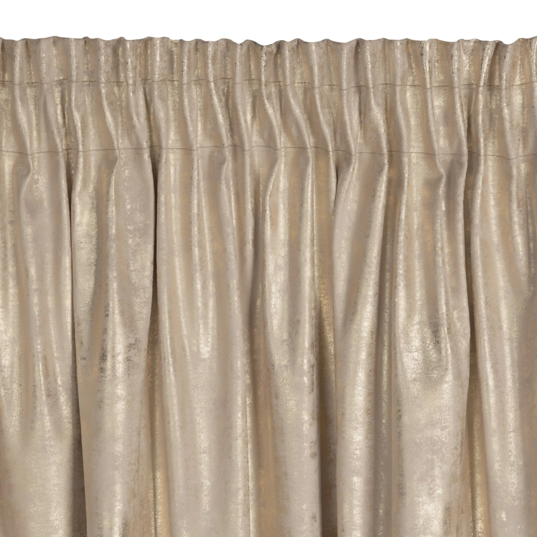 Záves 140x270 cm zamatový béžový šampanský na riasiacu pásku RENIA