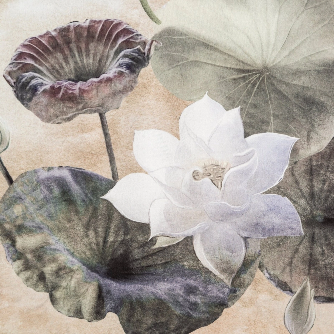 Záves 140x270 cm zamatový béžový, zelený na riasiacu pásku LOTOS