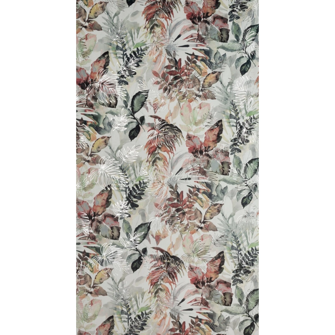 Záves 140x270 cm zamatový bielo hrdzavý na riasiacu pásku ARINA