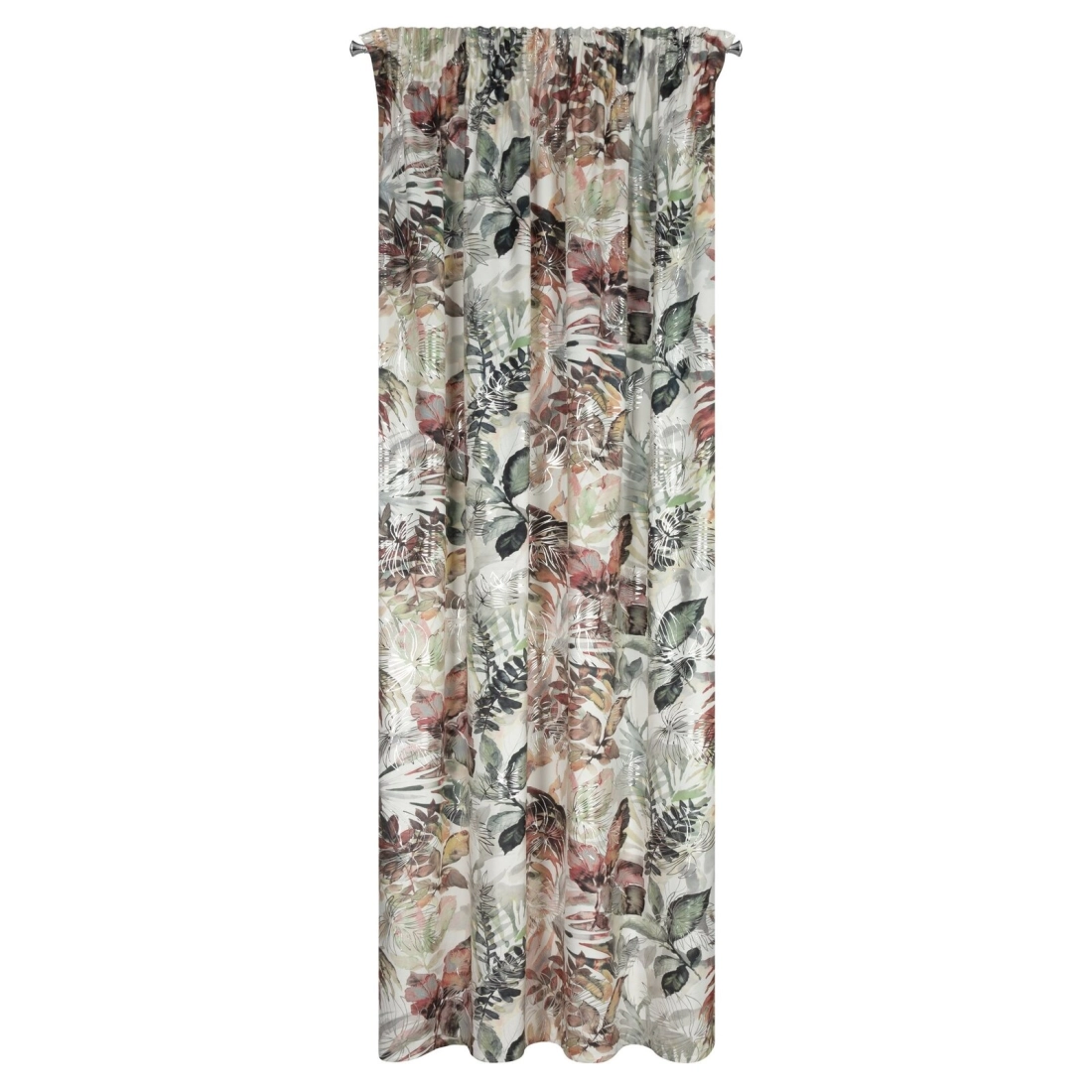 Záves 140x270 cm zamatový bielo hrdzavý na riasiacu pásku ARINA