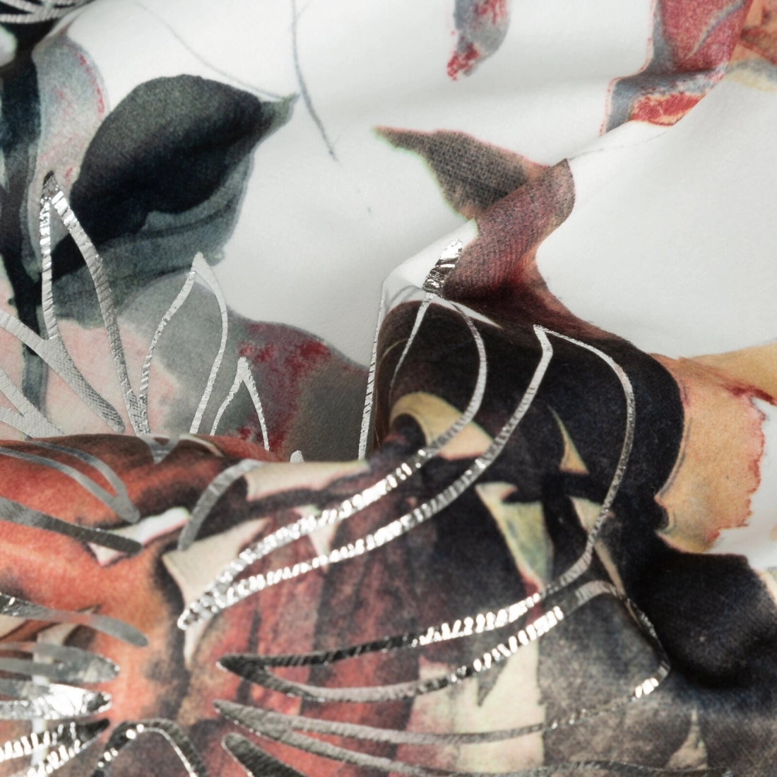 Záves 140x270 cm zamatový bielo hrdzavý na riasiacu pásku ARINA