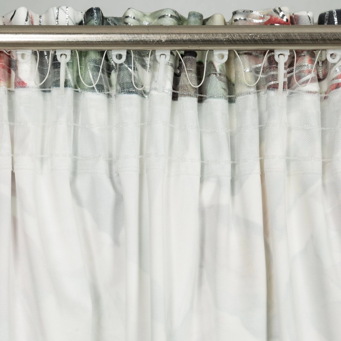 Záves 140x270 cm zamatový bielo hrdzavý na riasiacu pásku ARINA