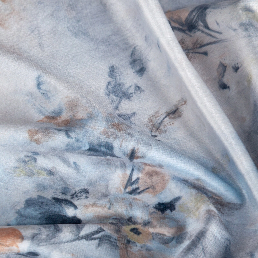 Záves 140x270 cm zamatový bielo-modrý na riasiacu pásku MARISA