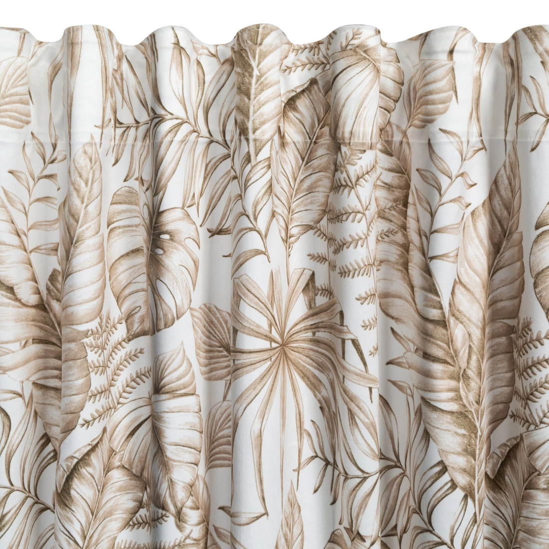 Záves 140x270 cm zamatový biely, béžový na riasiacu pásku SABA