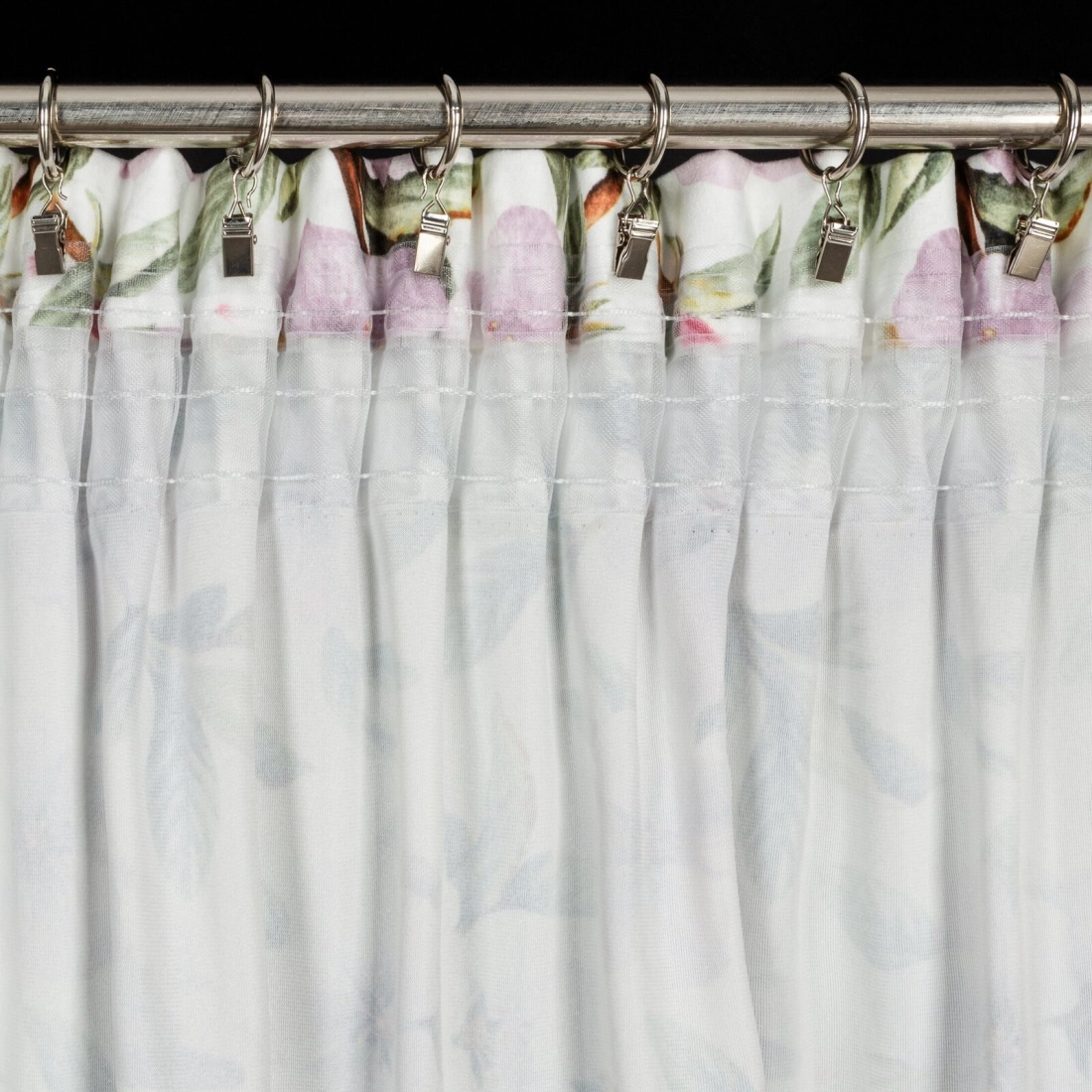 Záves 140x270 cm zamatový biely, fialový na riasiacu pásku ARLETA