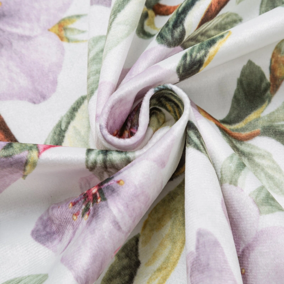 Záves 140x270 cm zamatový biely, fialový na riasiacu pásku ARLETA