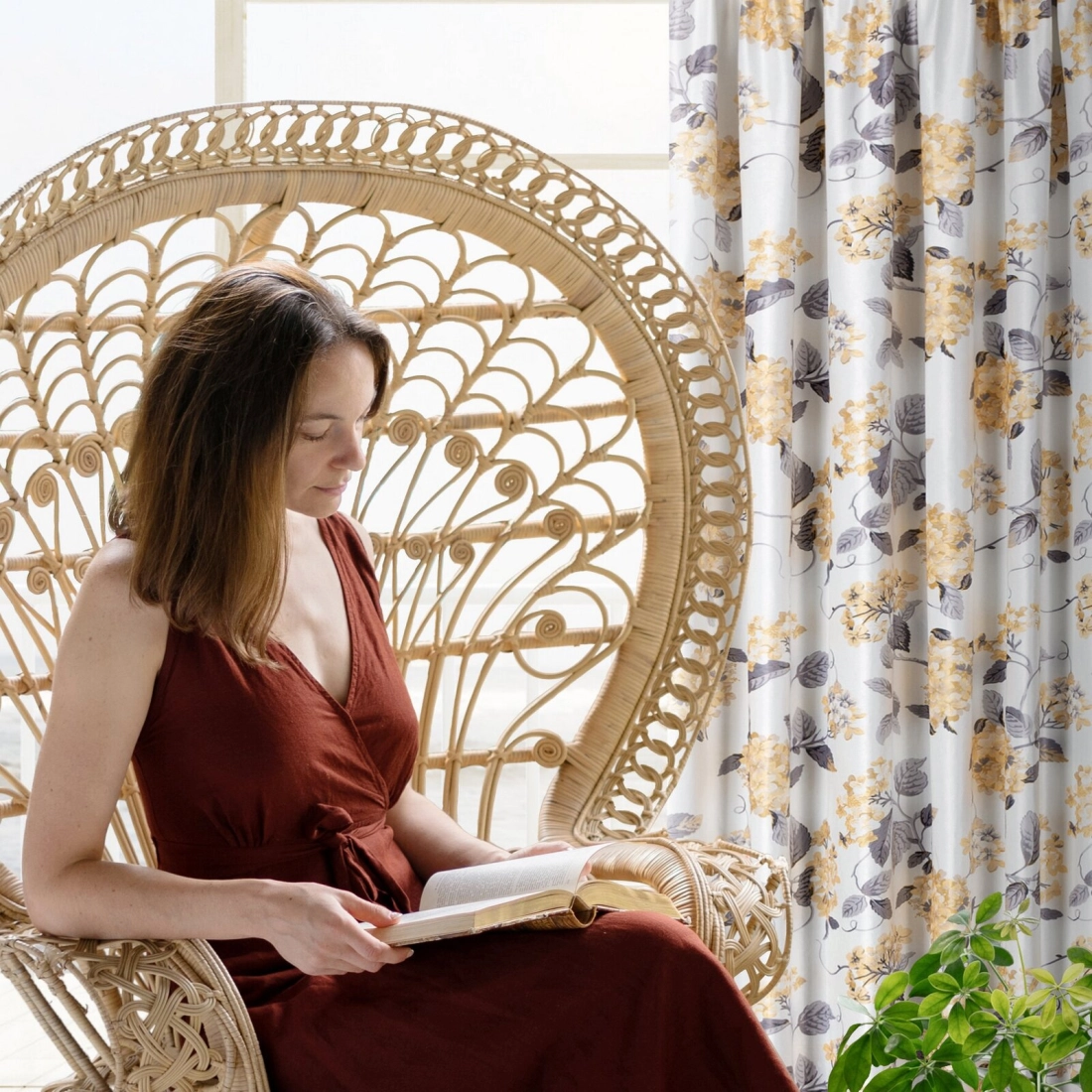 Záves 140x270 cm zamatový biely, horčicový na riasiacu pásku ALISON