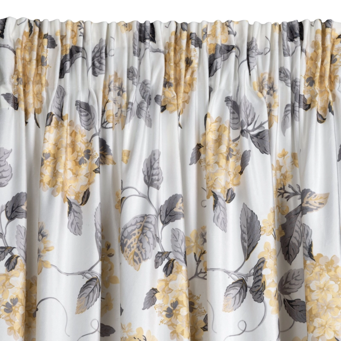 Záves 140x270 cm zamatový biely, horčicový na riasiacu pásku ALISON