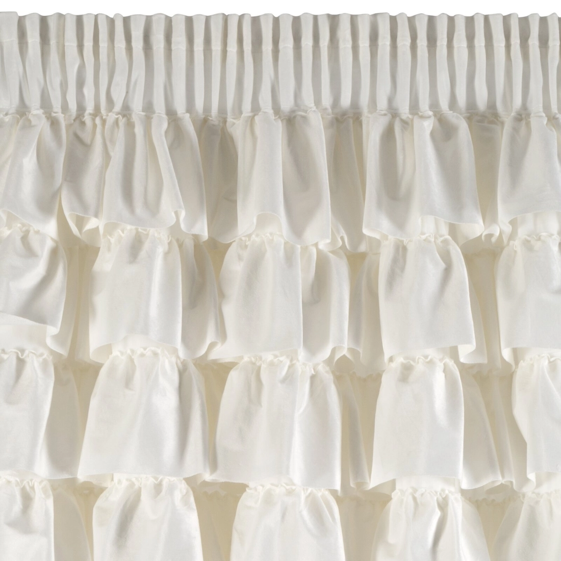 Záves 140x270 cm zamatový biely na riasiacu pásku AURA