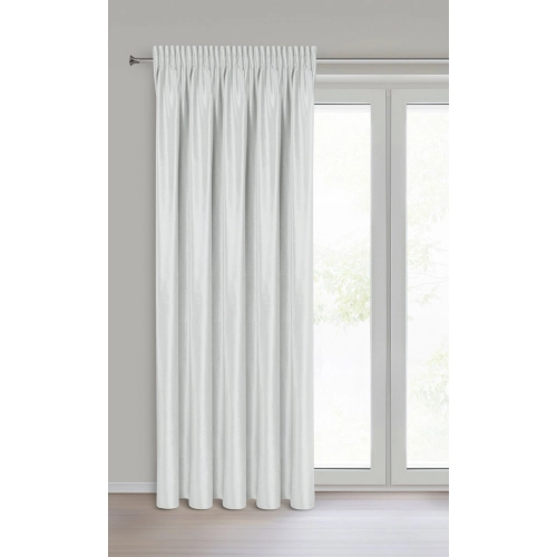 Záves 140x270 cm zamatový biely na riasiacu pásku CAMERON