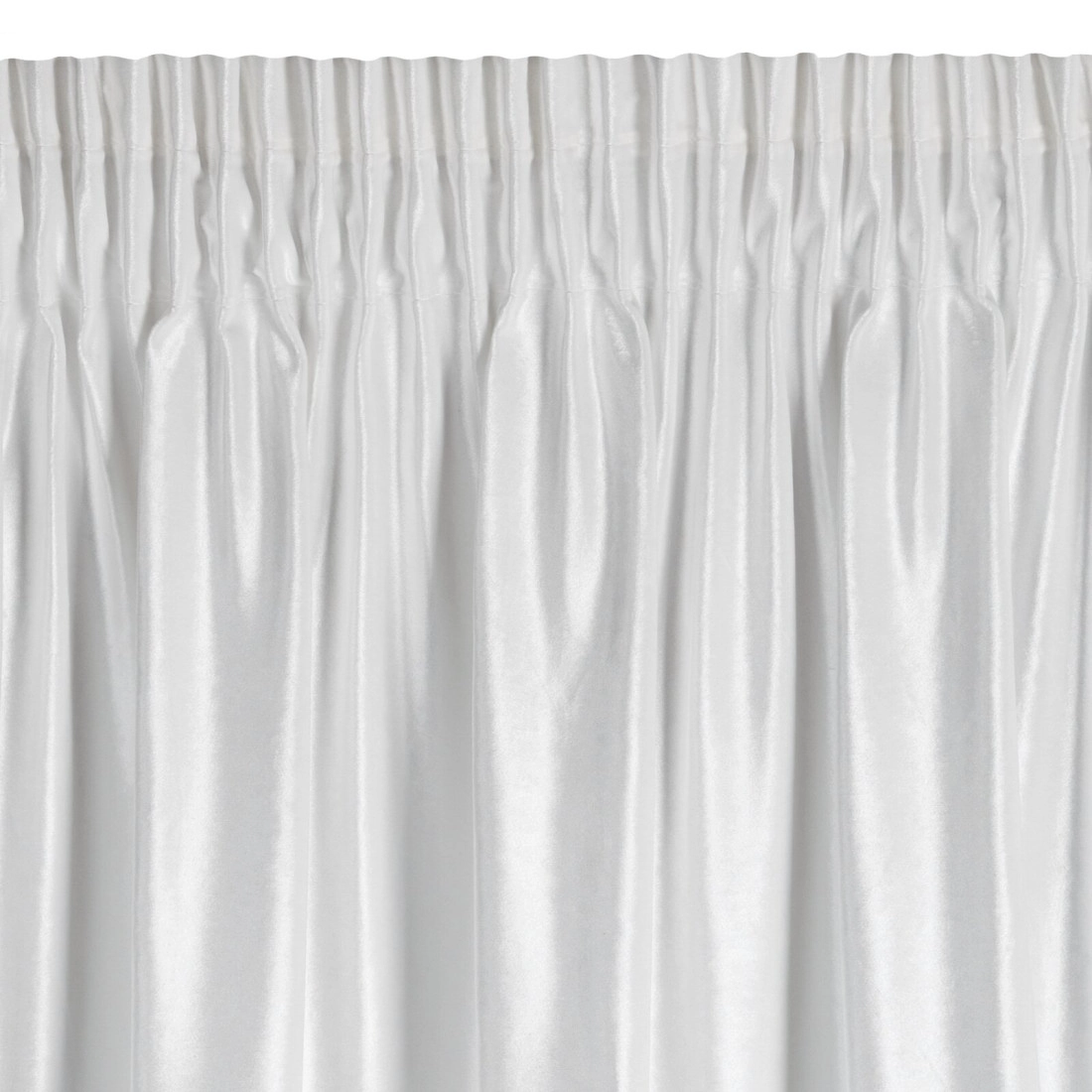 Záves 140x270 cm zamatový biely na riasiacu pásku CAMERON