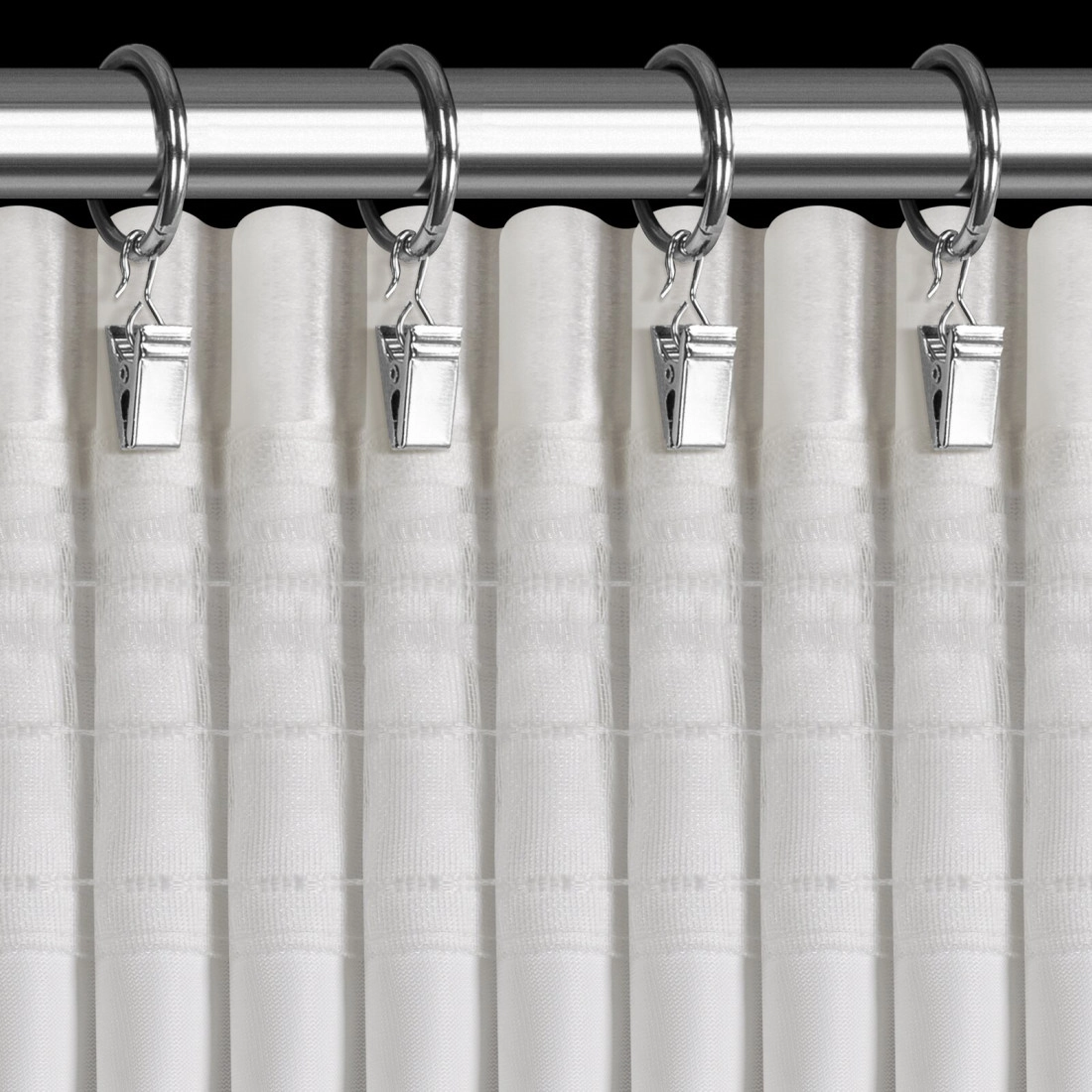 Záves 140x270 cm zamatový biely na riasiacu pásku CAMERON