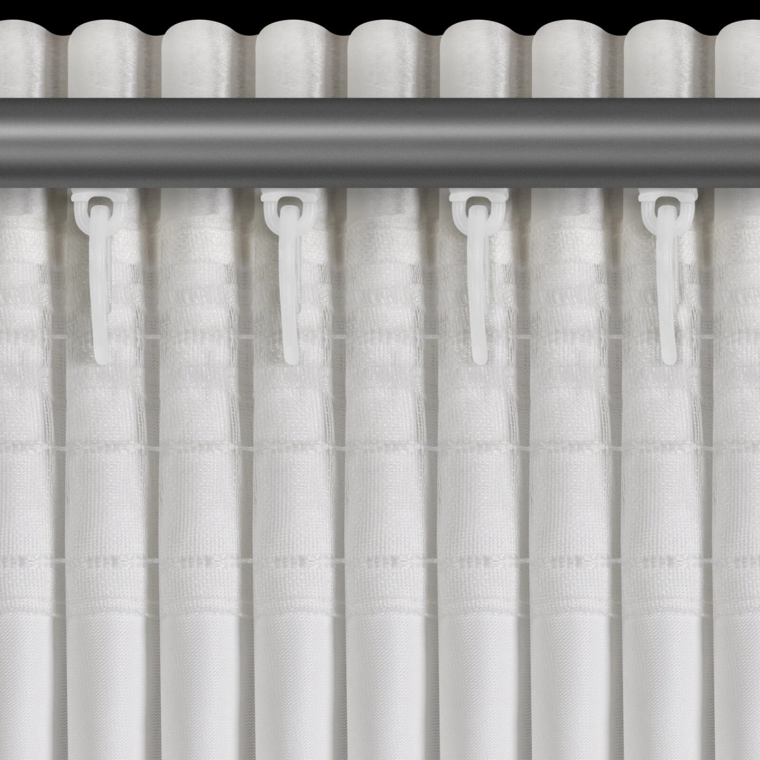 Záves 140x270 cm zamatový biely na riasiacu pásku CAMERON