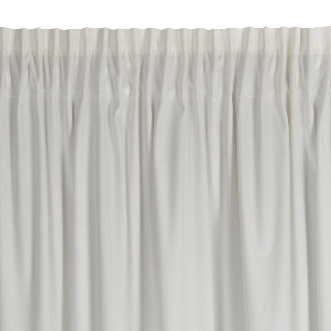 Záves 140x270 cm zamatový biely na riasiacu pásku MARION
