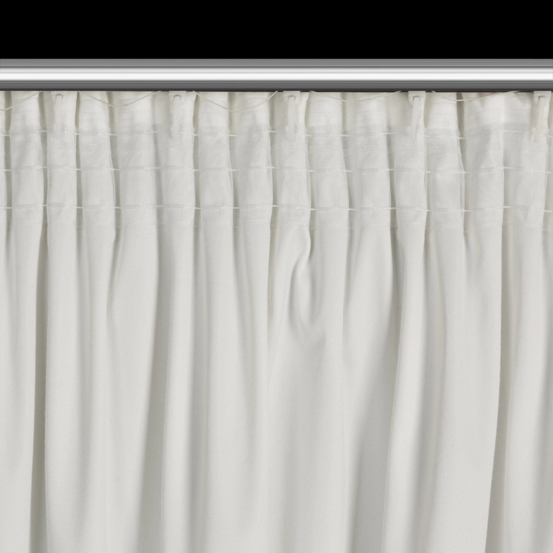 Záves 140x270 cm zamatový biely na riasiacu pásku MARION