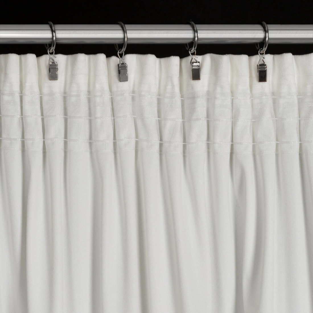 Záves 140x270 cm zamatový biely na riasiacu pásku MARION