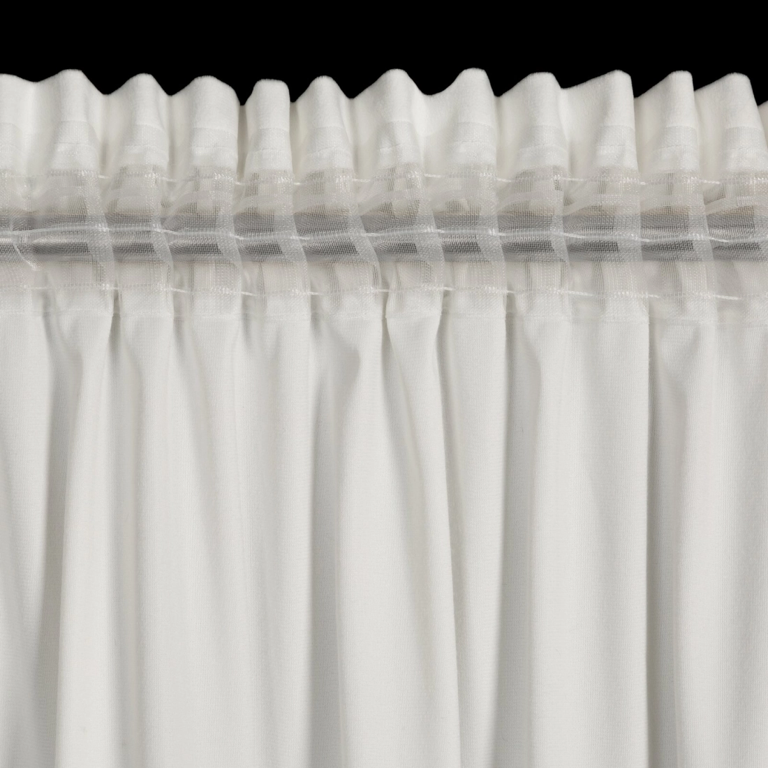 Záves 140x270 cm zamatový biely na riasiacu pásku MARION