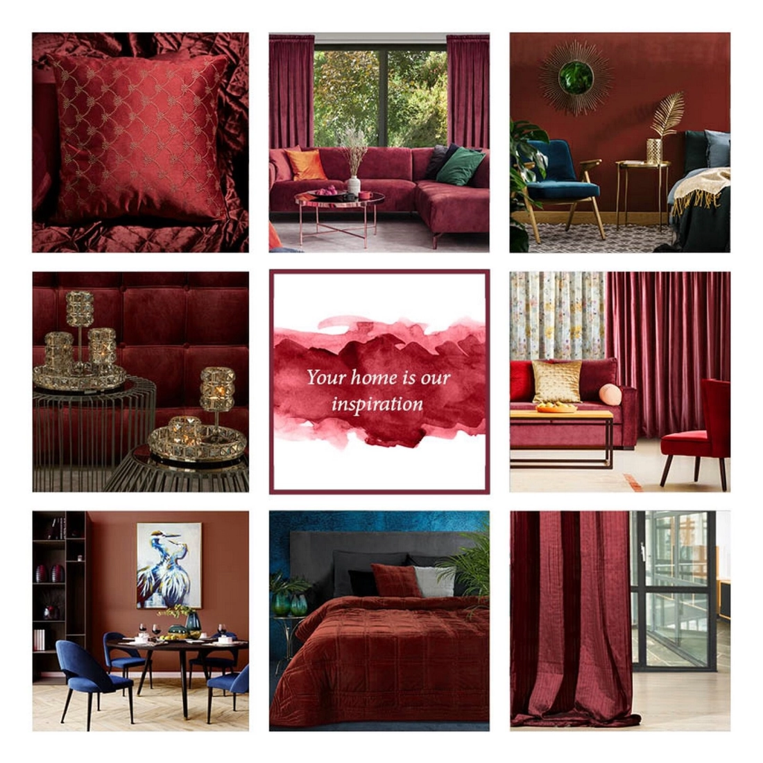 Záves 140x270 cm zamatový bordový, zelený na riasiacu pásku PEONIA