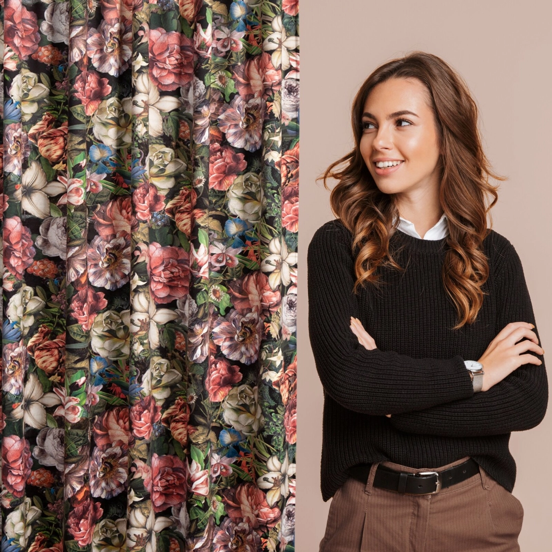 Záves 140x270 cm zamatový bordový, zelený na riasiacu pásku PEONIA