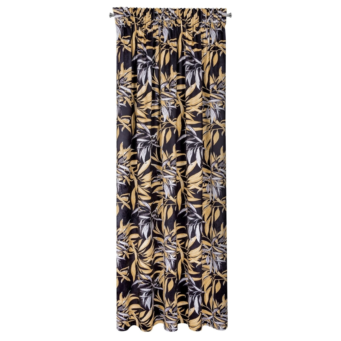 Záves 140x270 cm zamatový čierno-béžový na riasiacu pásku ZOJA - Pierre Cardin