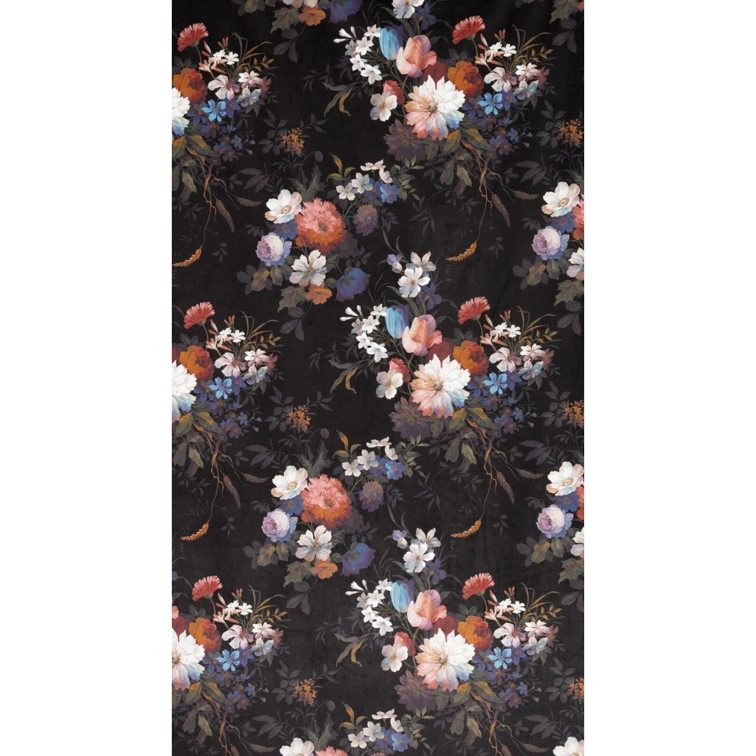 Záves 140x270 cm zamatový čierno ružový na riasiacu pásku KAREN