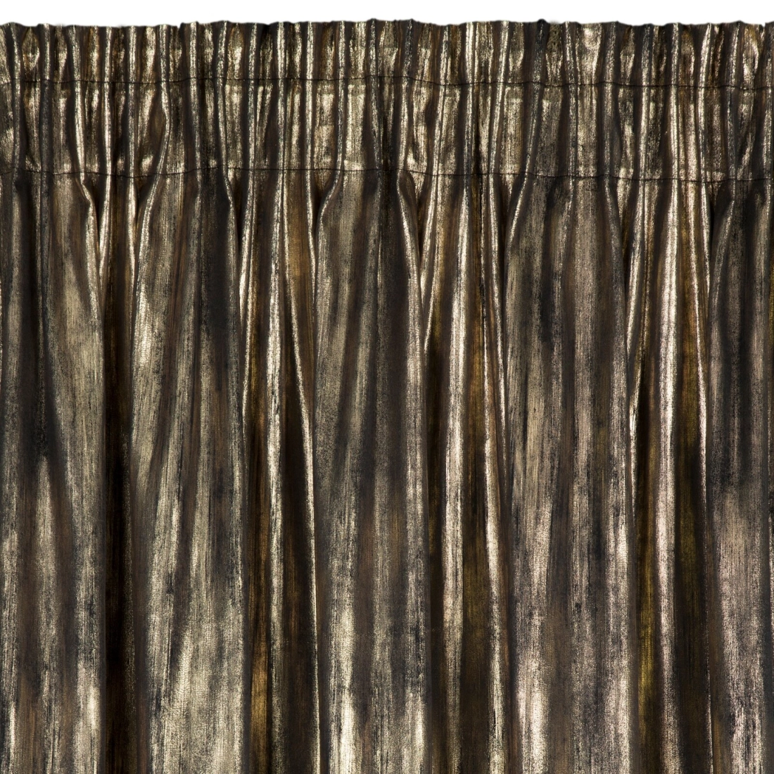 Záves 140x270 cm zamatový čierno šampanský na riasiacu pásku EMILA