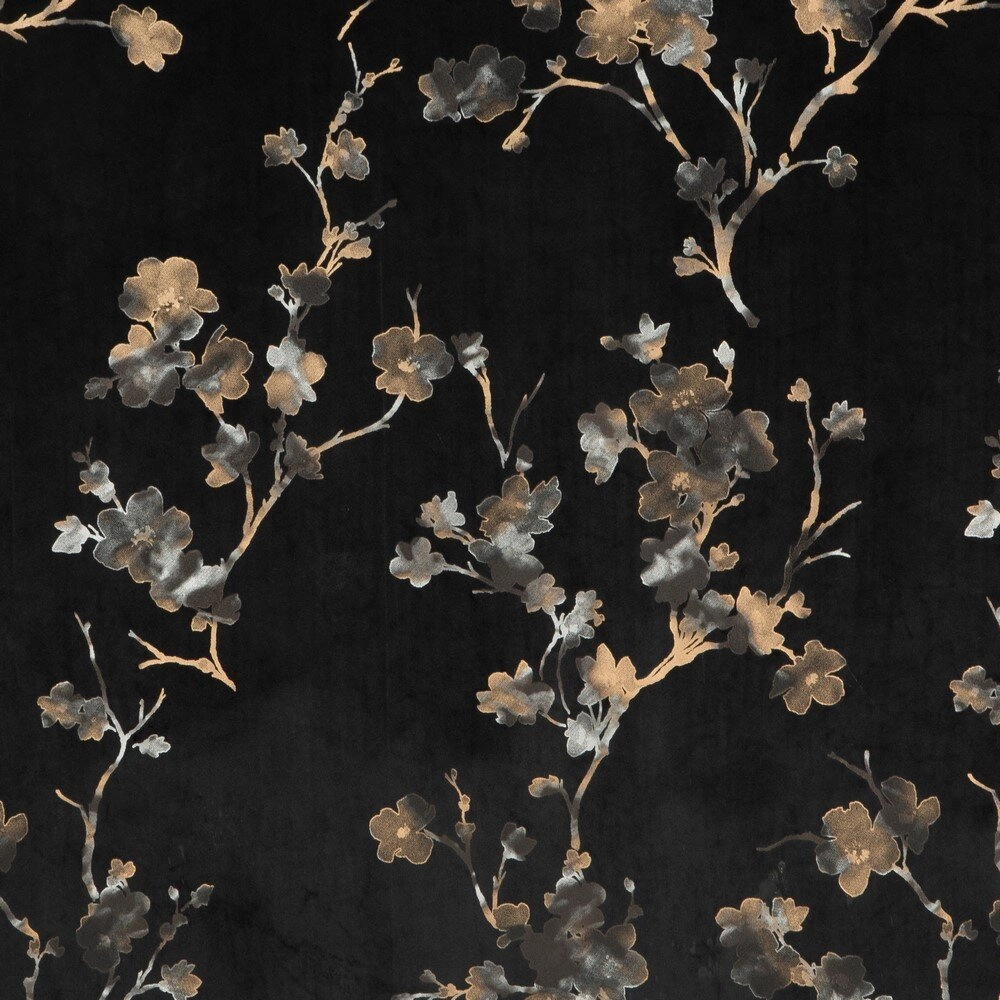 Záves 140x270 cm zamatový čierno šampanský na riasiacu pásku SELENA