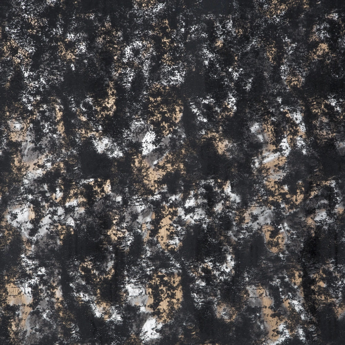 Záves 140x270 cm zamatový čierno šampanský s metalickou potlačou na riasiacu pásku MARIELA