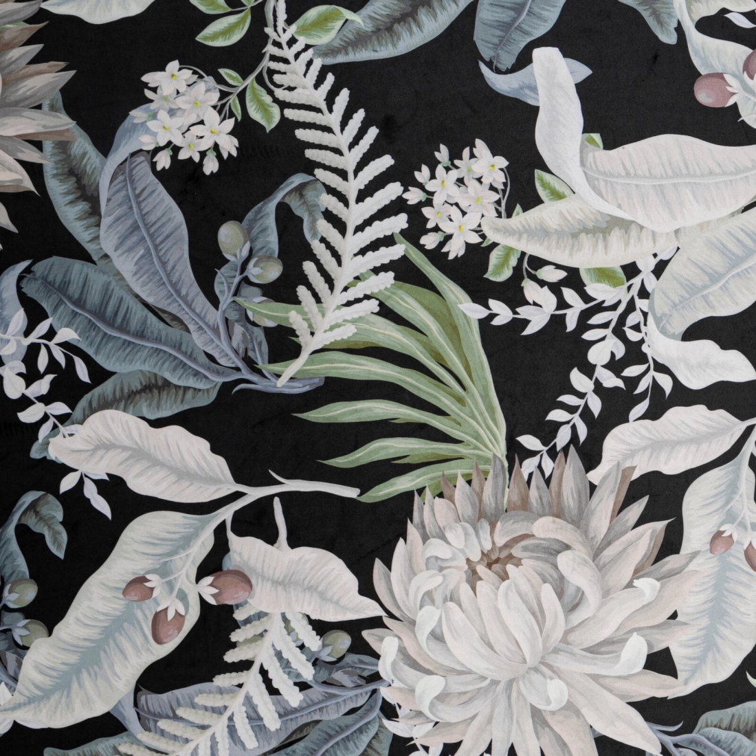 Záves 140x270 cm zamatový čierno-strieborný na kovové krúžky SAGI