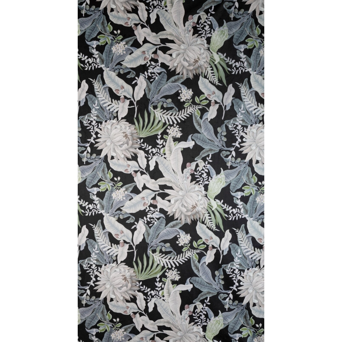 Záves 140x270 cm zamatový čierno-strieborný na kovové krúžky SAGI