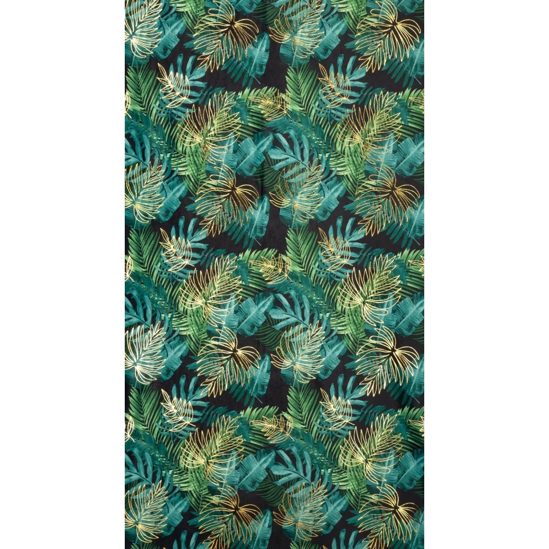 Záves 140x270 cm zamatový čierno-zelený na riasiacu pásku DAVOS