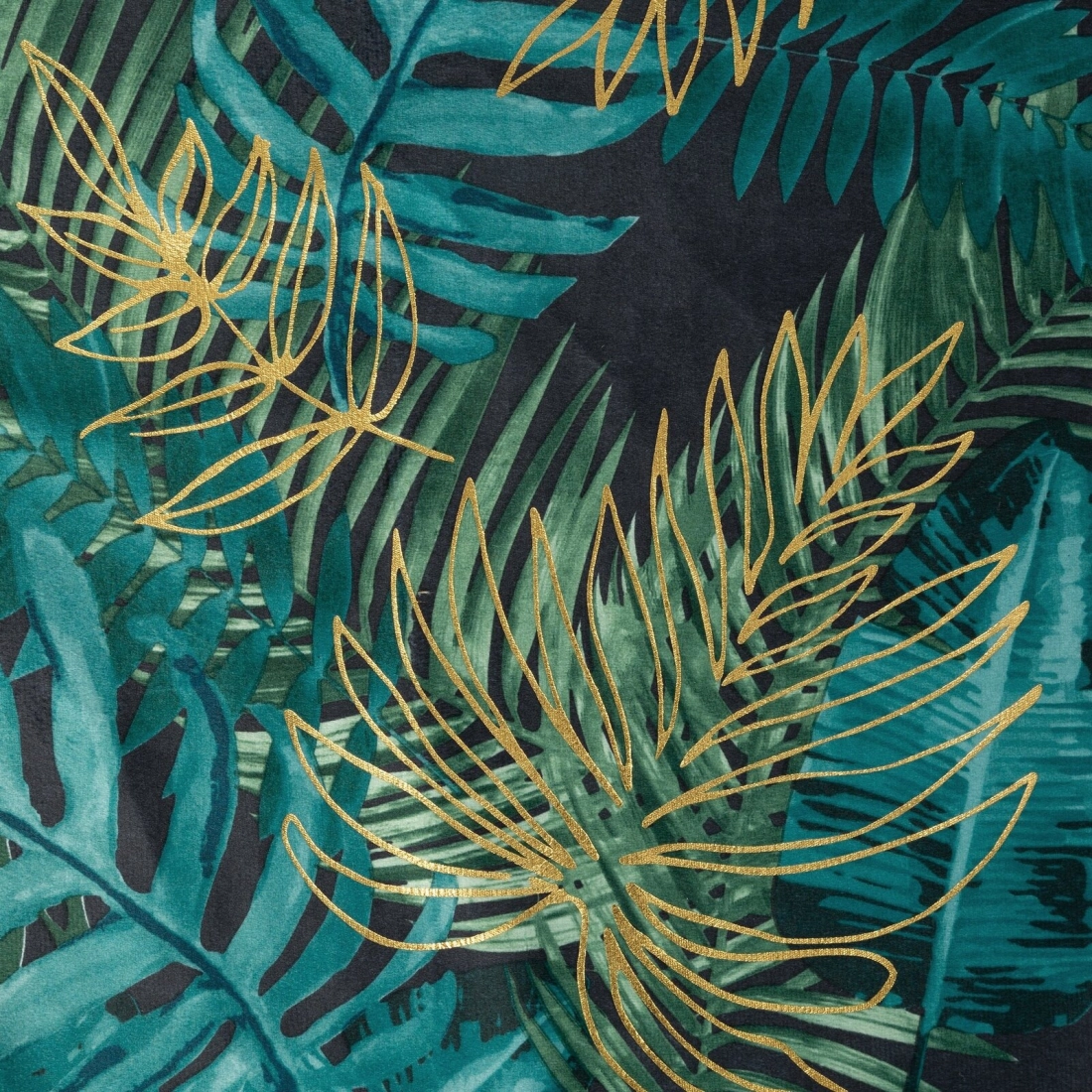 Záves 140x270 cm zamatový čierno-zelený na riasiacu pásku DAVOS