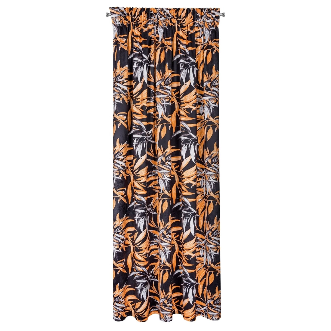 Záves 140x270 cm zamatový čierny, hrdzavý na riasiacu pásku ZOJA - Pierre Cardin