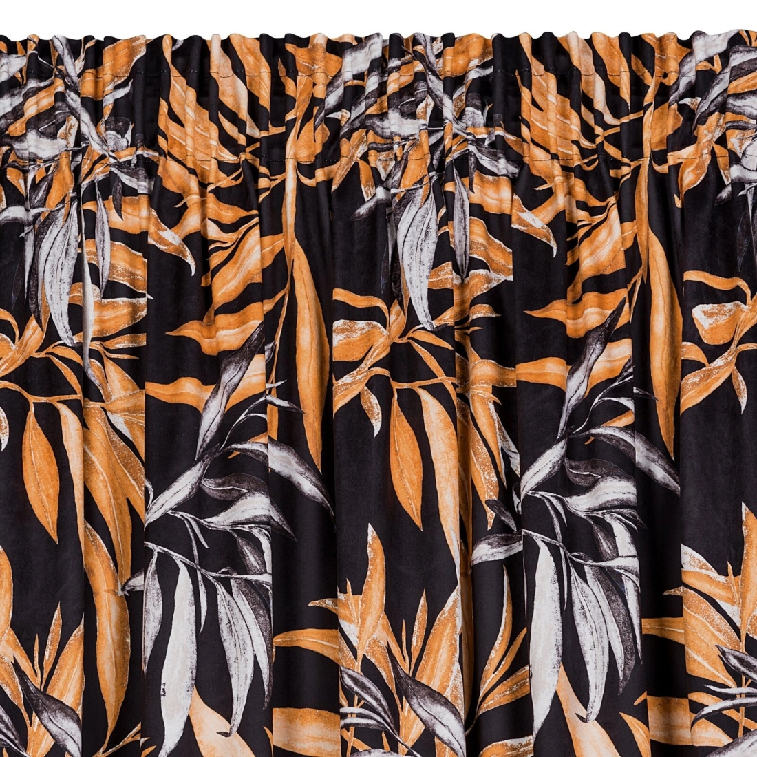 Záves 140x270 cm zamatový čierny, hrdzavý na riasiacu pásku ZOJA - Pierre Cardin