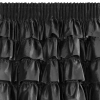 Záves 140x270 cm zamatový čierny na riasiacu pásku AURA