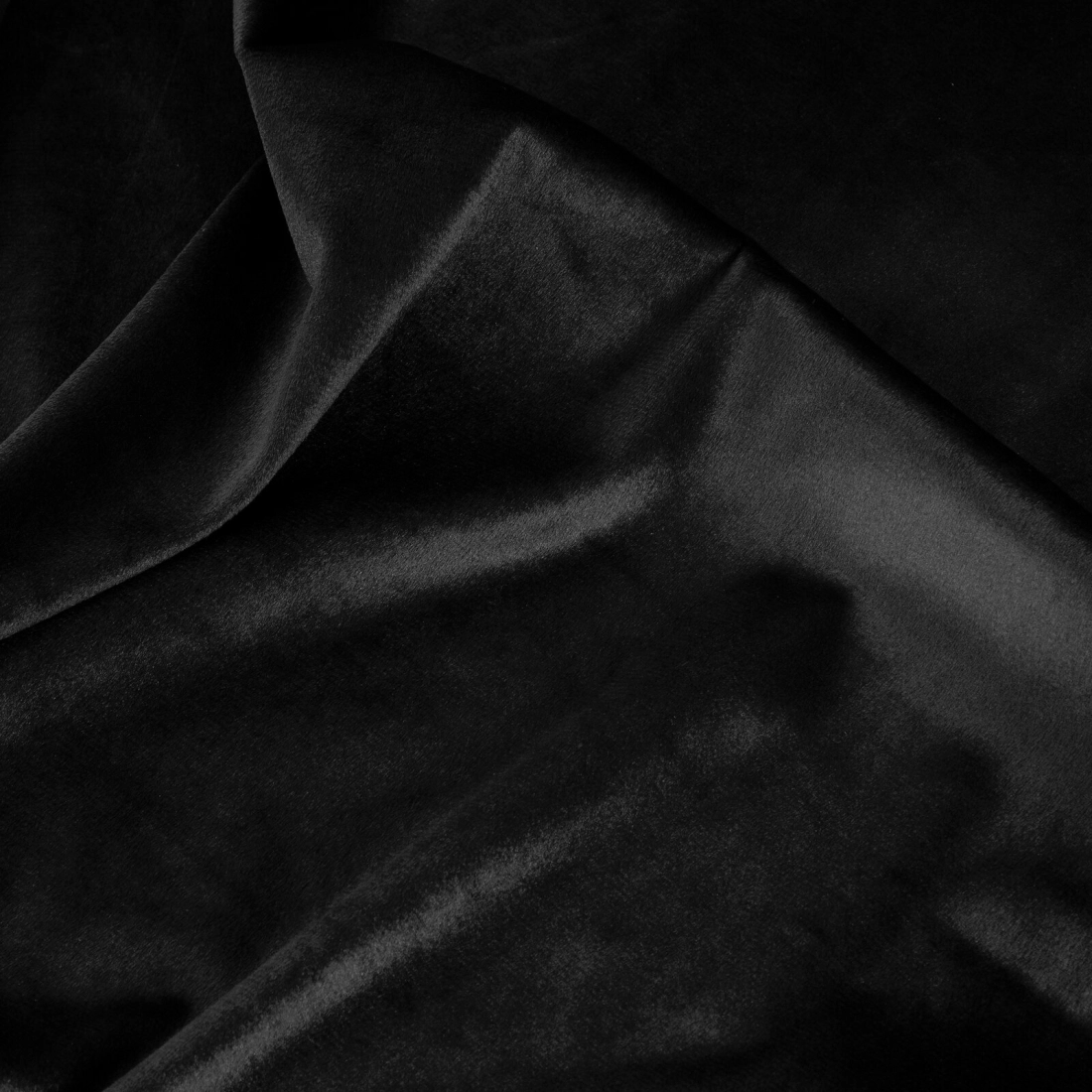 Záves 140x270 cm zamatový čierny na riasiacu pásku AURA