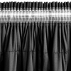 Záves 140x270 cm zamatový čierny na riasiacu pásku AURA
