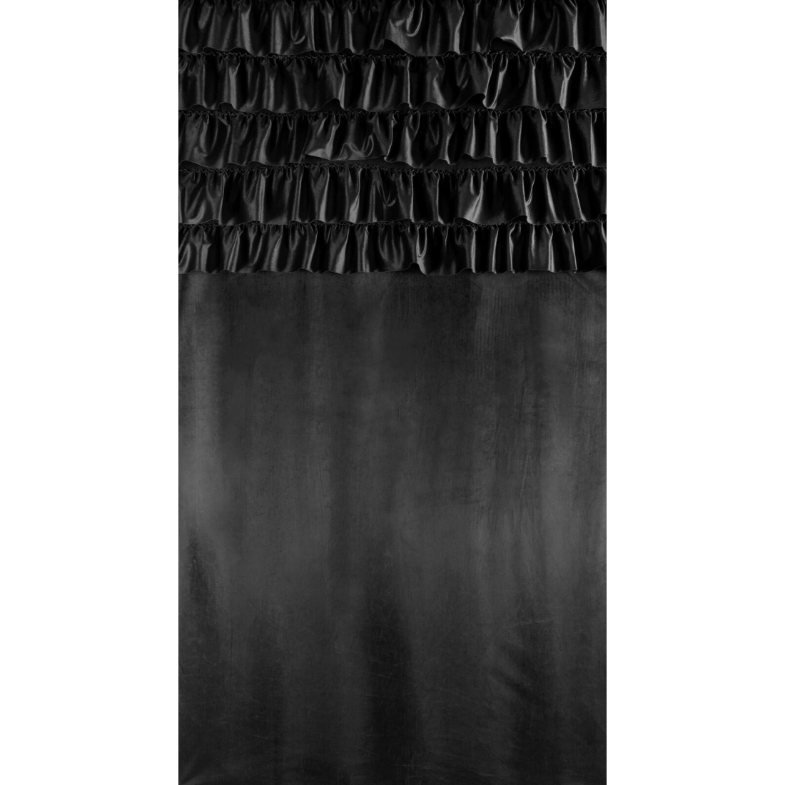 Záves 140x270 cm zamatový čierny na riasiacu pásku AURA