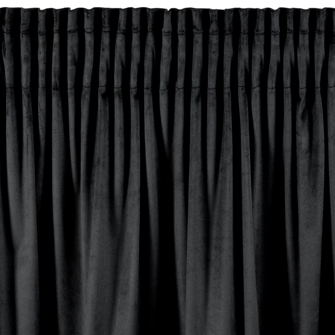 Záves 140x270 cm zamatový čierny na riasiacu pásku DANI