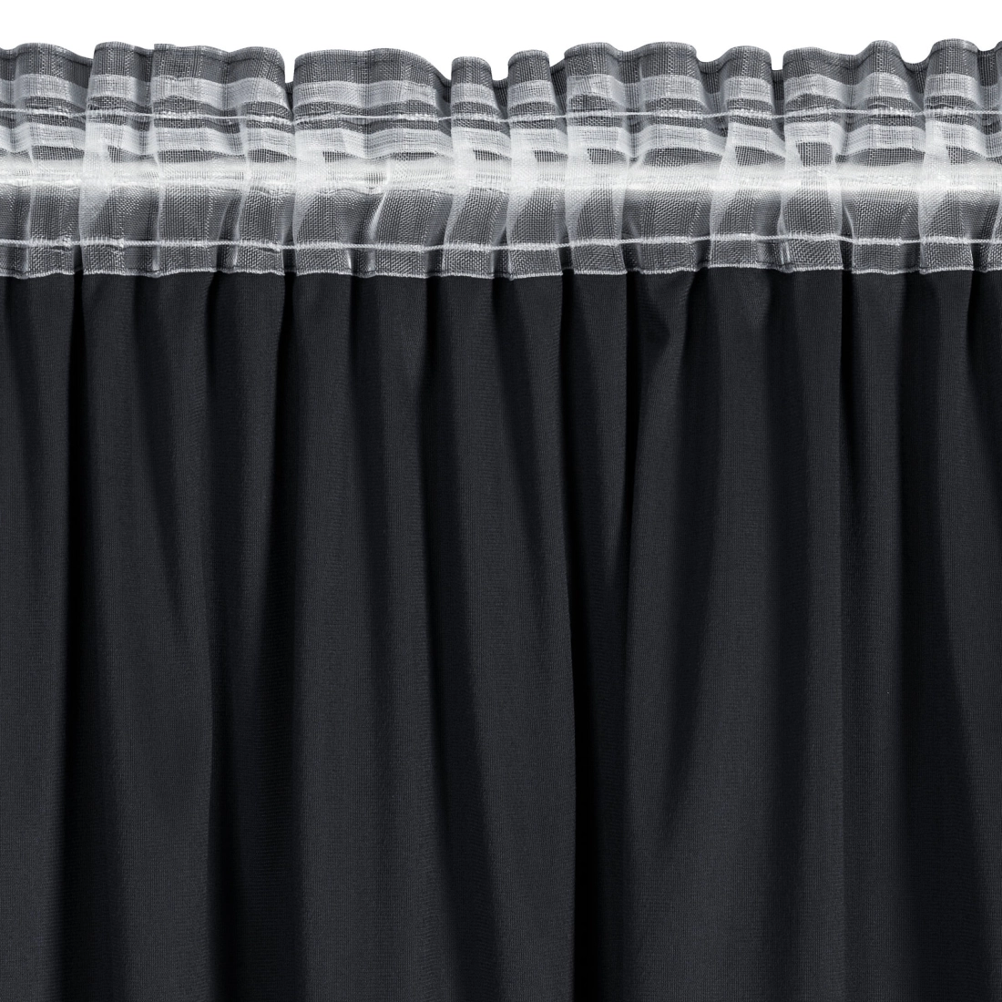 Záves 140x270 cm zamatový čierny na riasiacu pásku DANI