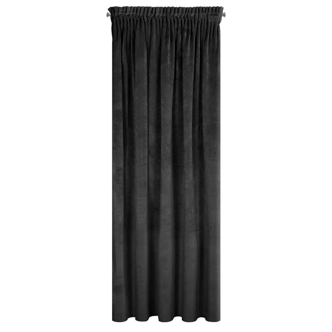 Záves 140x270 cm zamatový čierny na riasiacu pásku RIA Diva Line