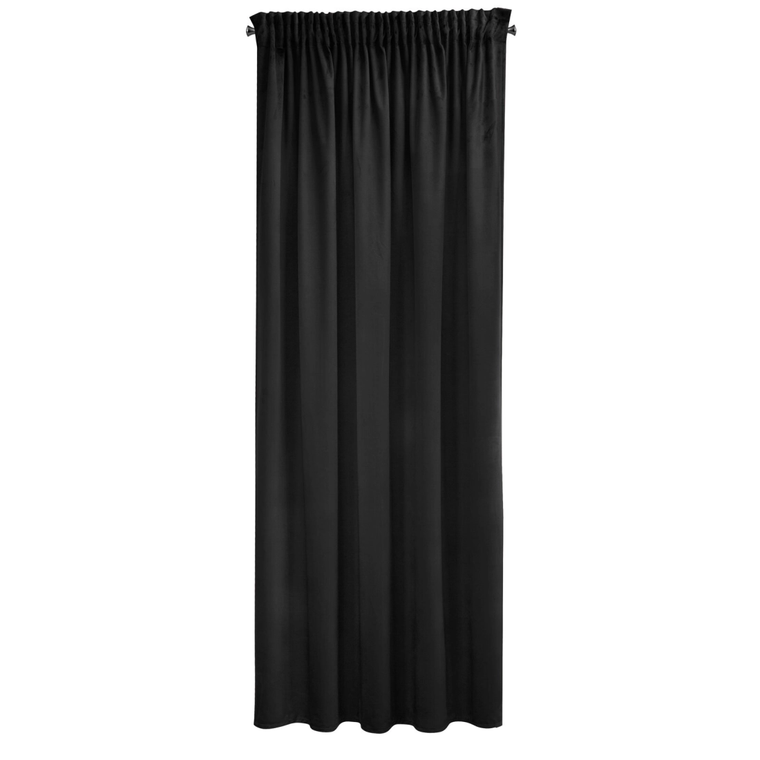 Záves 140x270 cm zamatový čierny na riasiacu pásku SIBEL Pierre Cardin