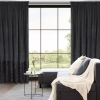Záves 140x270 cm zamatový čierny na riasiacu pásku tunel MARION